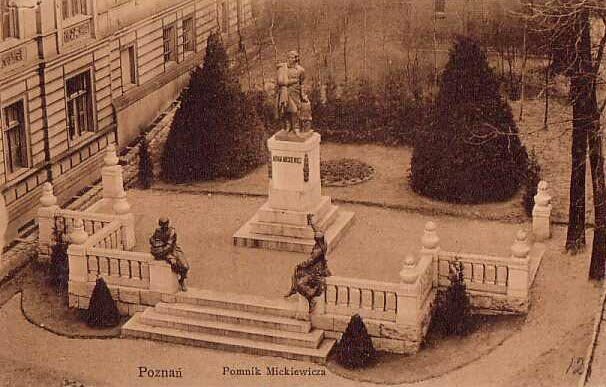Помнік Адама Міцкевічу. Познань, 1904 год